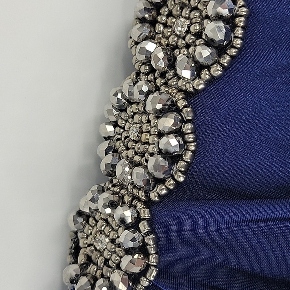 R&M Richards Blue Ruffle Dress with Shoulder Details Size 22W - Picture 10 of 14